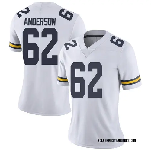Women's Raheem Anderson Michigan Wolverines Limited White Brand Jordan Football College Jersey