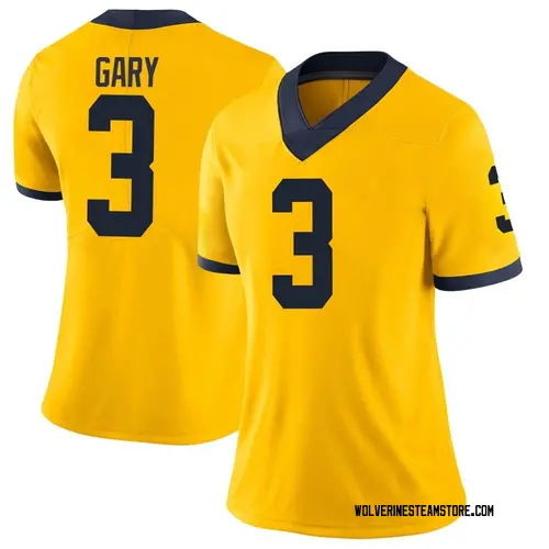 Women's Rashan Gary Michigan Wolverines Limited Brand Jordan Maize Football College Jersey