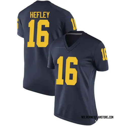 Women's Ren Hefley Michigan Wolverines Replica Navy Brand Jordan Football College Jersey