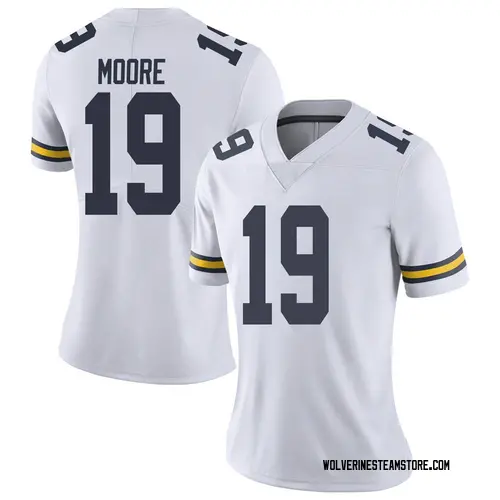Women's Rod Moore Michigan Wolverines Limited White Brand Jordan Football College Jersey