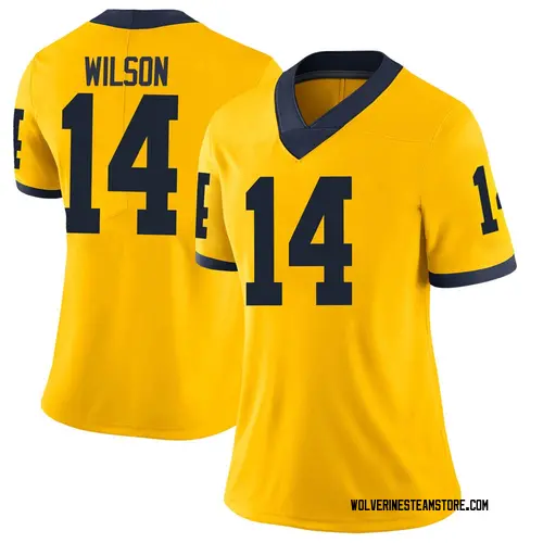 Women's Roman Wilson Michigan Wolverines Limited Brand Jordan Maize Football College Jersey