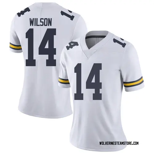 Women's Roman Wilson Michigan Wolverines Limited White Brand Jordan Football College Jersey