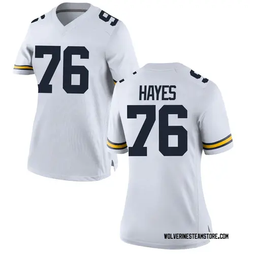 Women's Ryan Hayes Michigan Wolverines Replica White Brand Jordan Football College Jersey