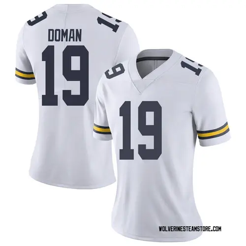 Women's Tommy Doman Michigan Wolverines Limited White Brand Jordan Football College Jersey