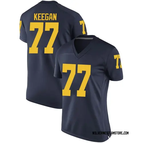 Women's Trevor Keegan Michigan Wolverines Game Navy Brand Jordan Football College Jersey