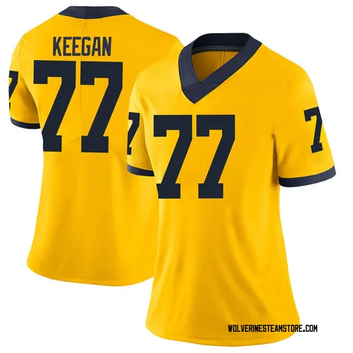 Women's Trevor Keegan Michigan Wolverines Limited Brand Jordan Maize Football College Jersey