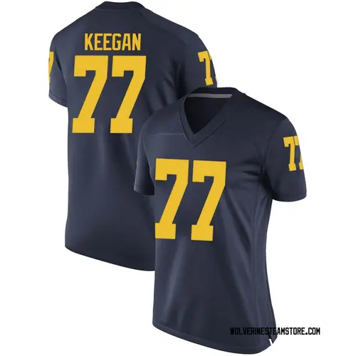 Women's Trevor Keegan Michigan Wolverines Replica Navy Brand Jordan Football College Jersey