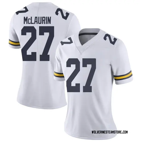 Women's Tyler Mclaurin Michigan Wolverines Limited White Brand Jordan Tyler McLaurin Football College Jersey