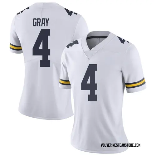 Women's Vincent Gray Michigan Wolverines Limited White Brand Jordan Football College Jersey