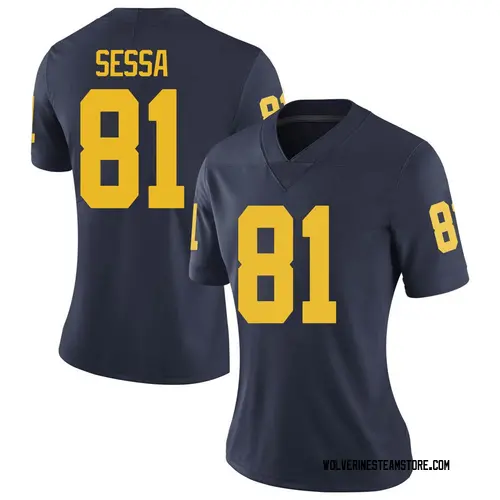 Women's Will Sessa Michigan Wolverines Limited Navy Brand Jordan Football College Jersey