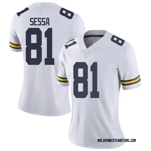 Women's Will Sessa Michigan Wolverines Limited White Brand Jordan Football College Jersey