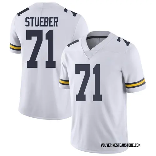 Youth Andrew Stueber Michigan Wolverines Limited White Brand Jordan Football College Jersey