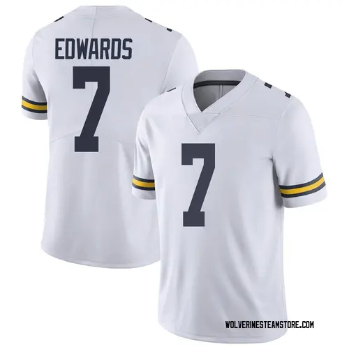 Youth Donovan Edwards Michigan Wolverines Limited White Brand Jordan Football College Jersey