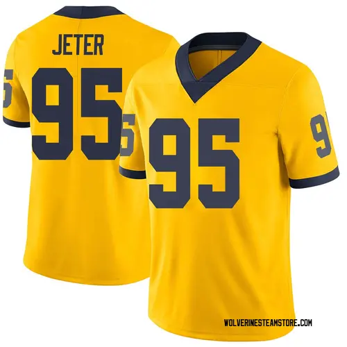 Youth Donovan Jeter Michigan Wolverines Limited Brand Jordan Maize Football College Jersey