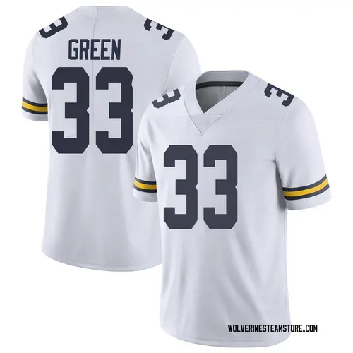Youth German Green Michigan Wolverines Limited White Brand Jordan Football College Jersey