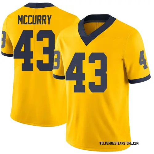 Youth Jake McCurry Michigan Wolverines Limited Brand Jordan Maize Football College Jersey