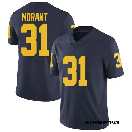 Youth Jordan Morant Michigan Wolverines Limited Navy Brand Jordan Football College Jersey