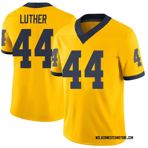 Youth Joshua Luther Michigan Wolverines Limited Brand Jordan Maize Football College Jersey