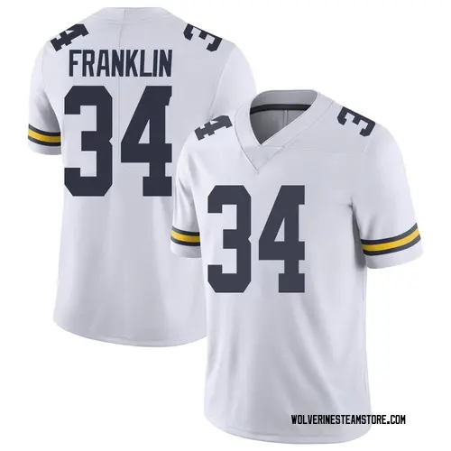 Youth Leon Franklin Michigan Wolverines Limited White Brand Jordan Football College Jersey