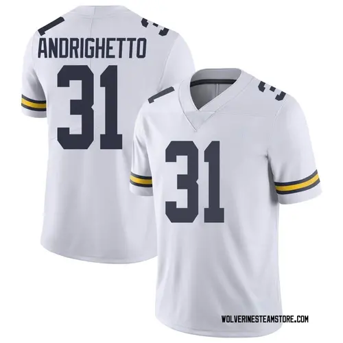 Youth Lucas Andrighetto Michigan Wolverines Limited White Brand Jordan Football College Jersey