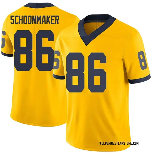 Youth Luke Schoonmaker Michigan Wolverines Limited Brand Jordan Maize Football College Jersey