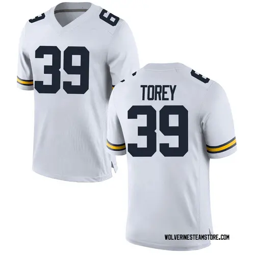Youth Matt Torey Michigan Wolverines Replica White Brand Jordan Football College Jersey