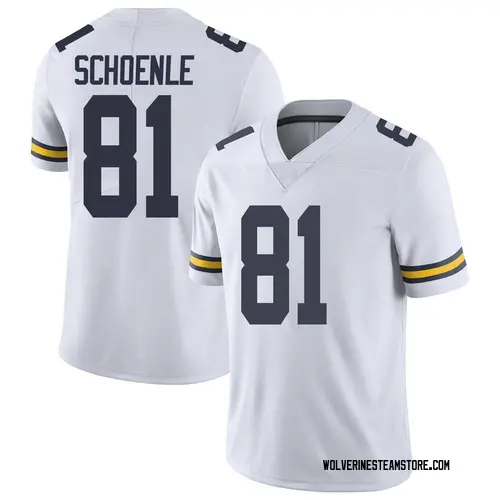 Youth Nate Schoenle Michigan Wolverines Limited White Brand Jordan Football College Jersey