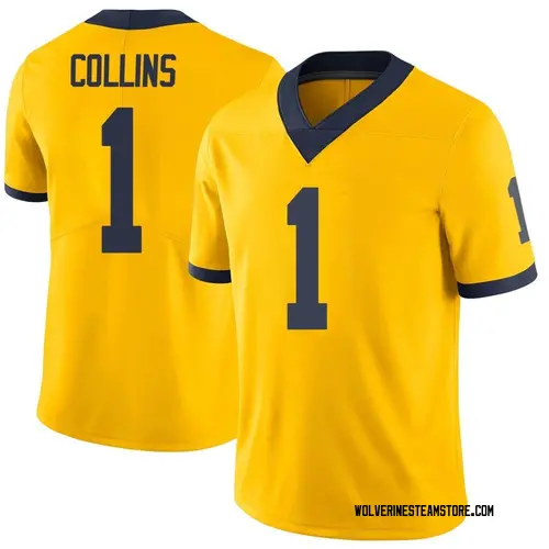 Youth Nico Collins Michigan Wolverines Limited Brand Jordan Maize Football College Jersey