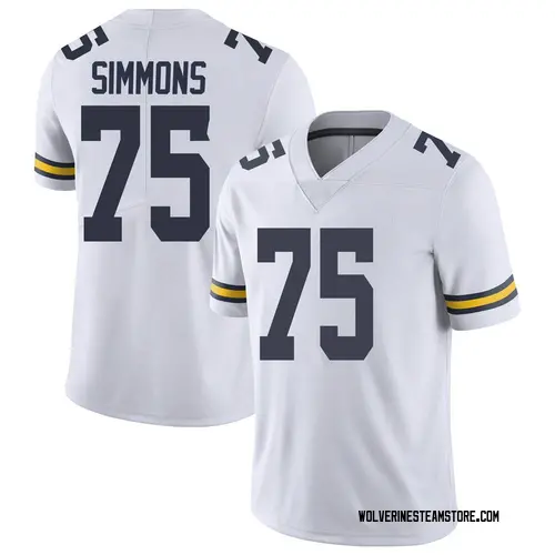 Youth Peter Simmons Michigan Wolverines Limited White Brand Jordan Football College Jersey