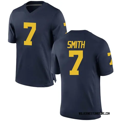 Youth Peyton Smith Michigan Wolverines Game Navy Brand Jordan Football College Jersey