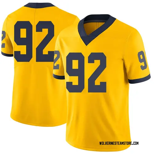 Youth Phillip Paea Michigan Wolverines Limited Brand Jordan Maize Football College Jersey