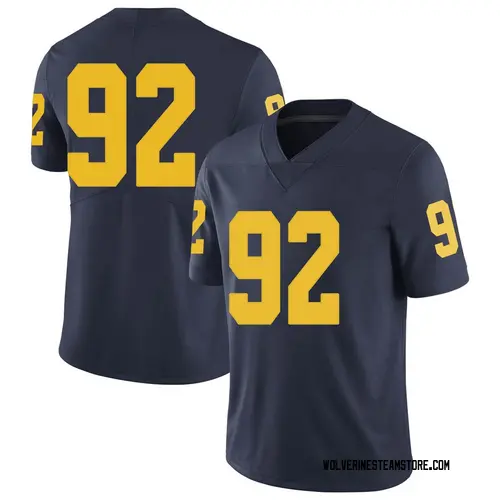 Youth Phillip Paea Michigan Wolverines Limited Navy Brand Jordan Football College Jersey