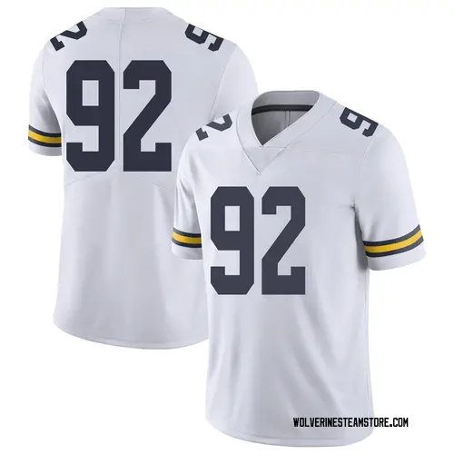 Youth Phillip Paea Michigan Wolverines Limited White Brand Jordan Football College Jersey