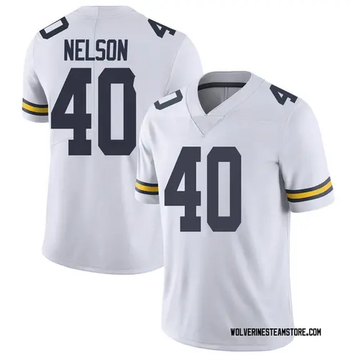 Youth Ryan Nelson Michigan Wolverines Limited White Brand Jordan Football College Jersey