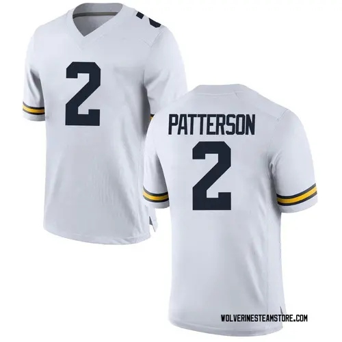 Youth Shea Patterson Michigan Wolverines Replica White Brand Jordan Football College Jersey