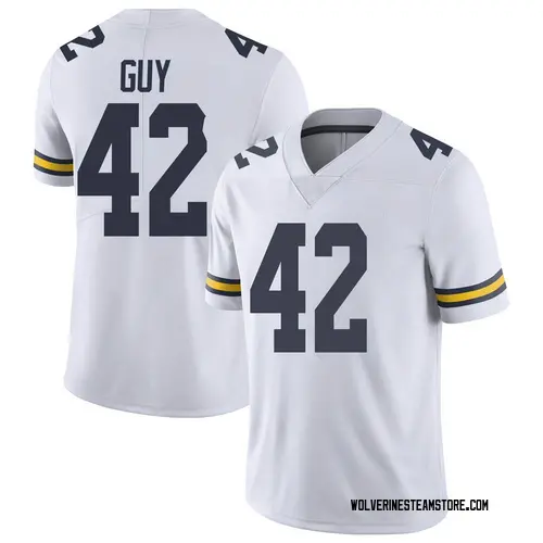 Youth TJ Guy Michigan Wolverines Limited White Brand Jordan Football College Jersey