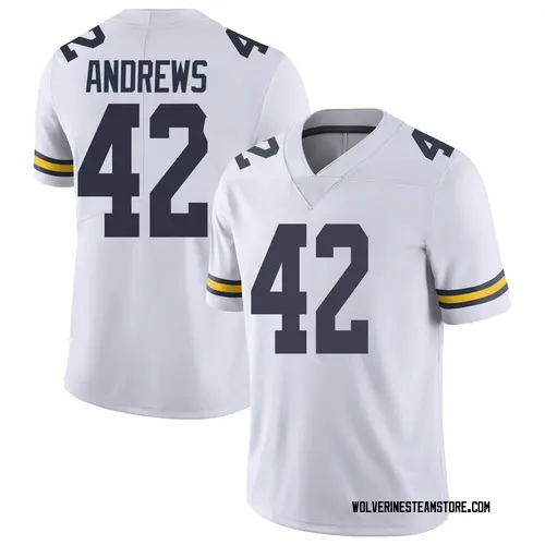 Youth Trevor Andrews Michigan Wolverines Limited White Brand Jordan Football College Jersey
