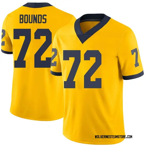 Youth Tristan Bounds Michigan Wolverines Limited Brand Jordan Maize Football College Jersey