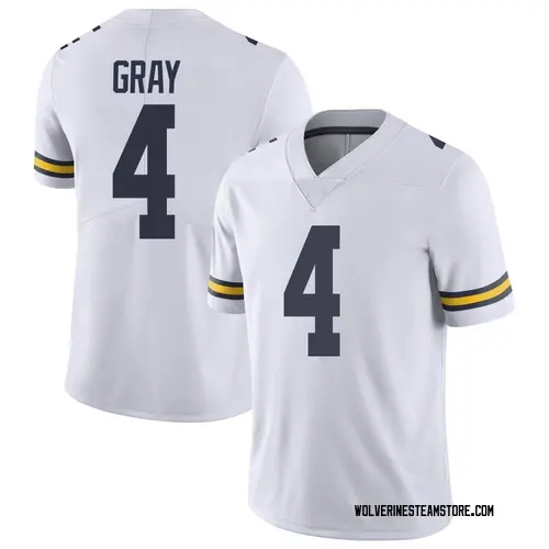 Youth Vincent Gray Michigan Wolverines Limited White Brand Jordan Football College Jersey
